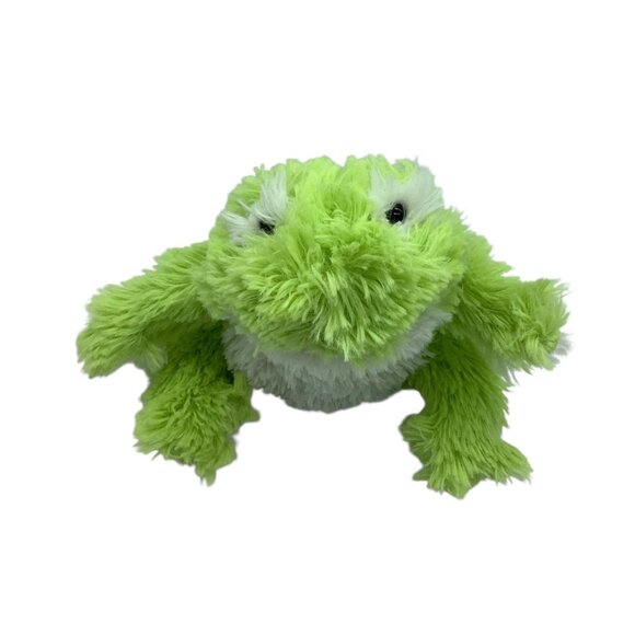 Green Frog Junior Warmies Plush Stuffed Animal Toy 7” Microwavable - Picture 1 of 7